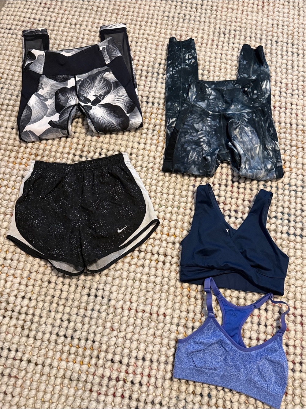 Athletic Black Girls' Nike Running Shorts with White Trim